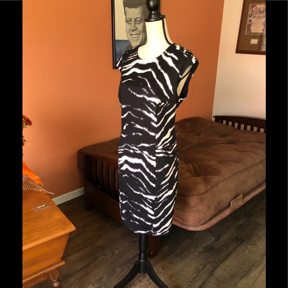 MICHAEL KORS black and cream sleeveless dress - Picture 5 of 8